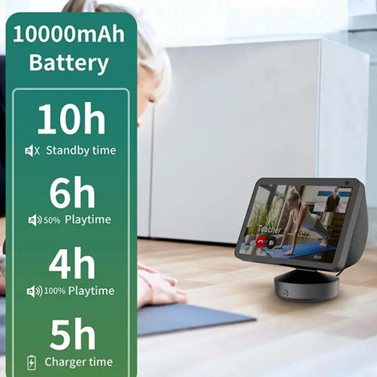 Inalámbrica Recargable Alexa Echo Show 8 Color Negro 3