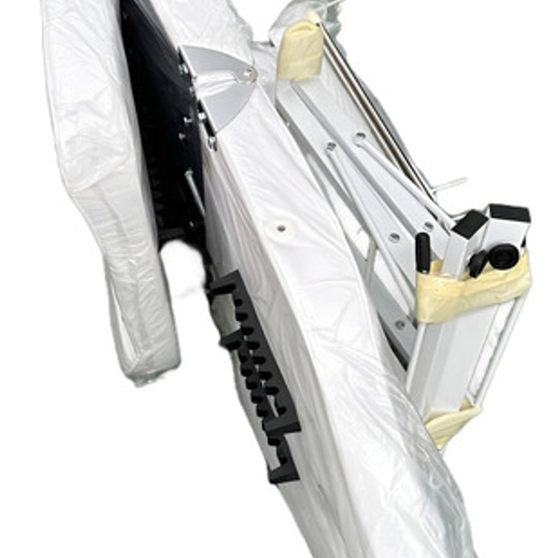 Camilla De 3 Cuerpos Para Estética Profesional C/ Taburete Color Negro 4