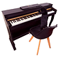 Piano Digital Pacard Realista 88 Teclas Madera Usb Color Negro - Miniatura 1