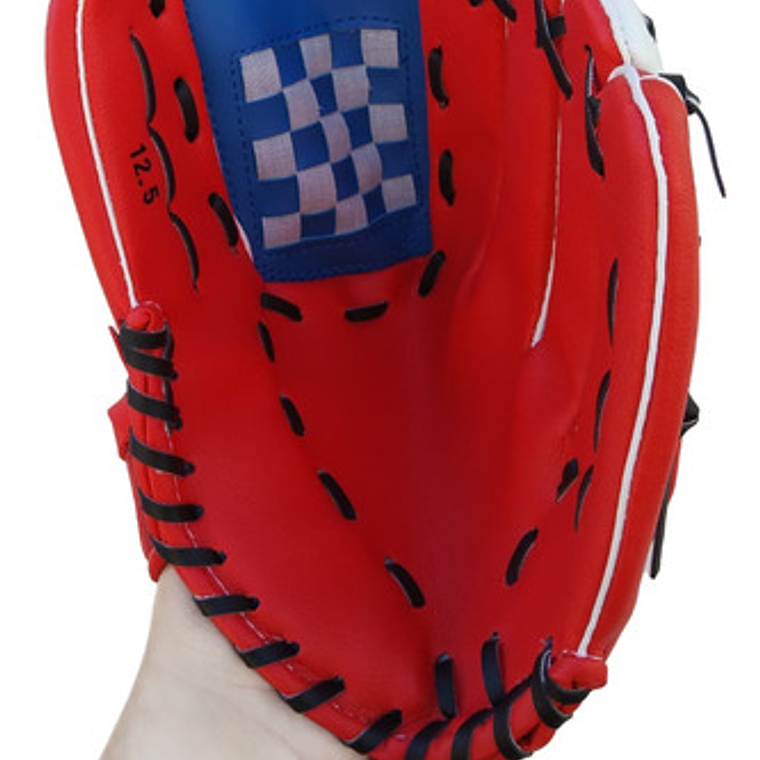 Guante De Beisbol Para Adulto Y Niños Medidas Deporte Color Rojo/azul Talla 12,5 Pulgadas 3