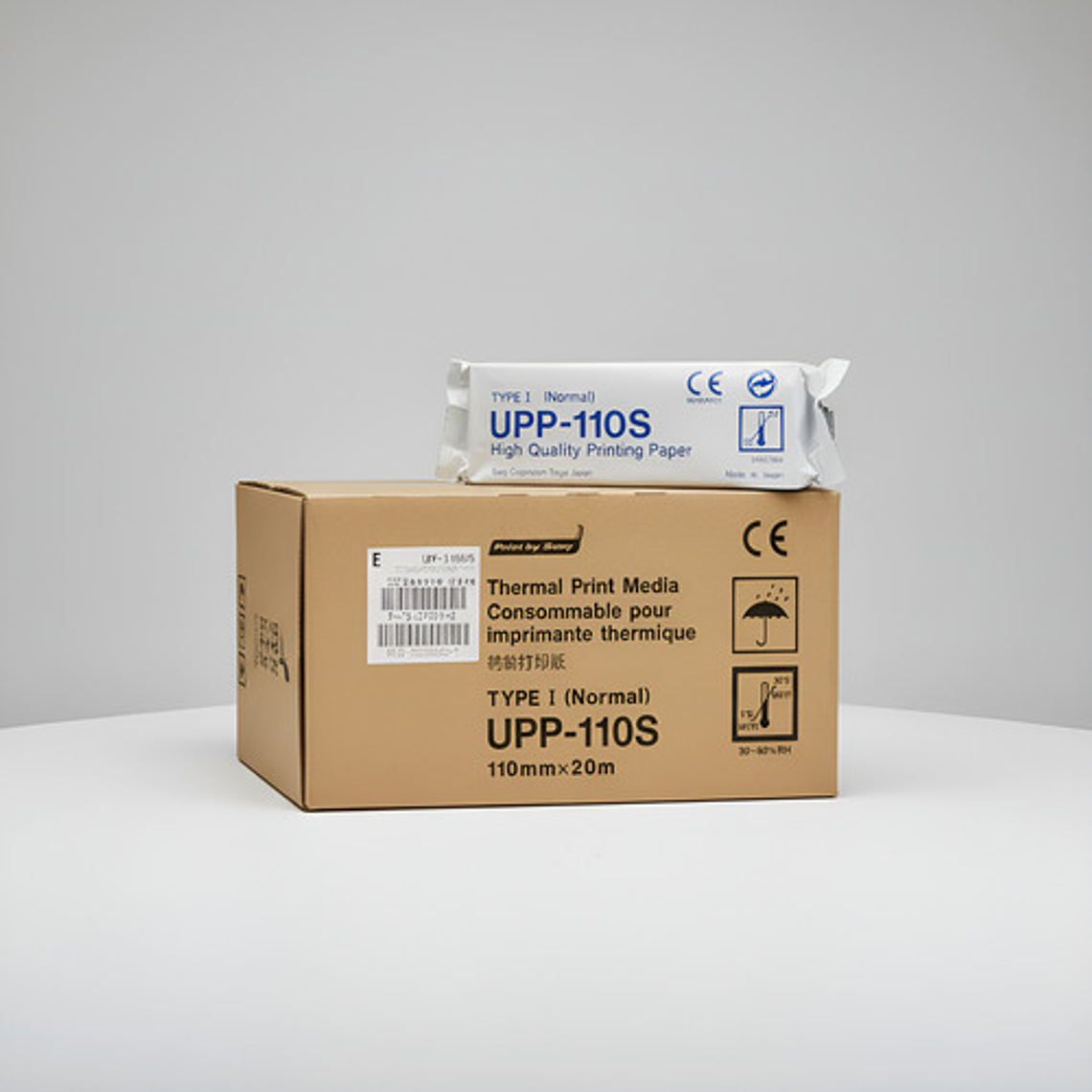 Pack 2 Papel Térmico Upp 110-s Para Video Impresora Sony Color Blanco 2