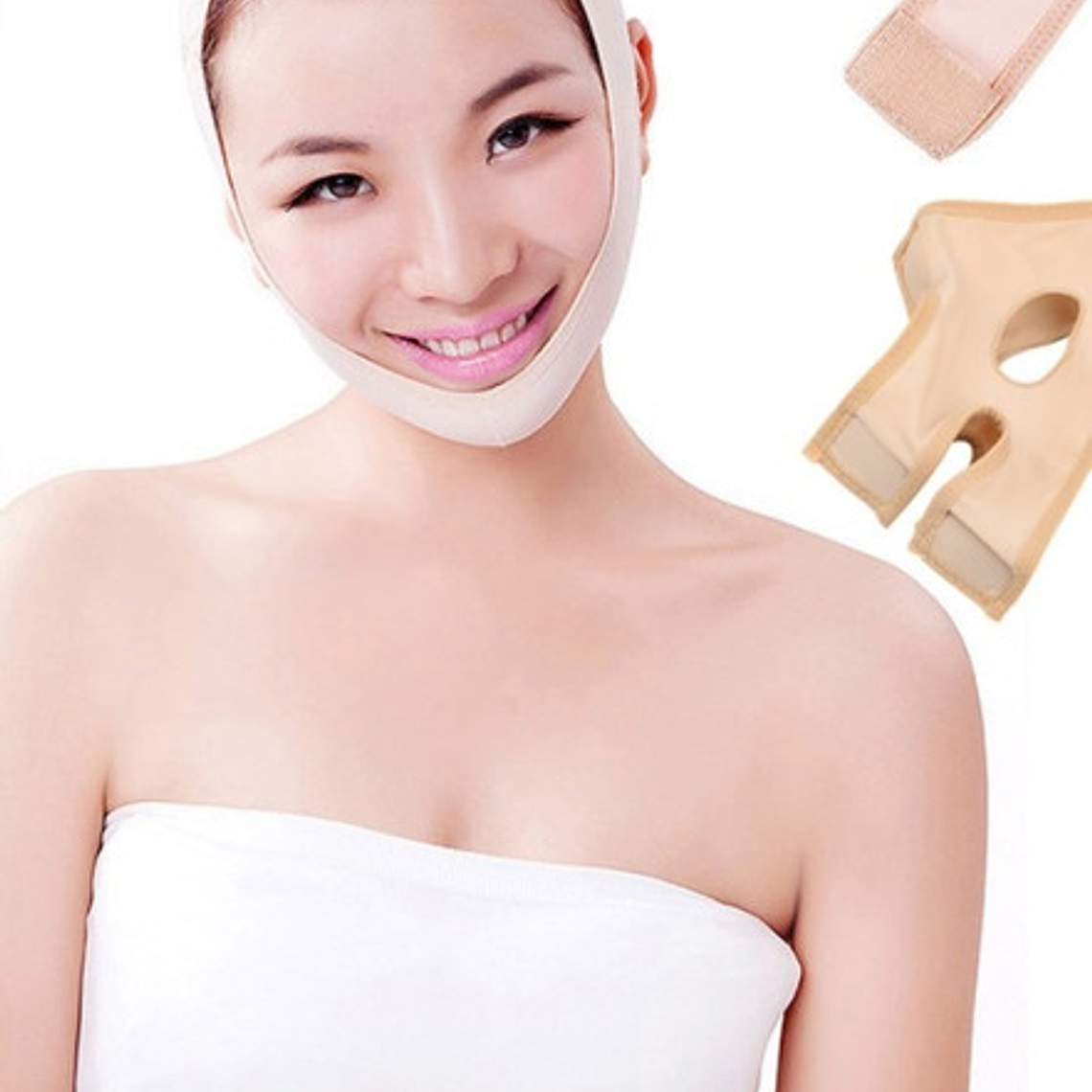 Mentonera Faja Facial 1 Par Pacard Caja Bichectomía Color Agua Talla M 8