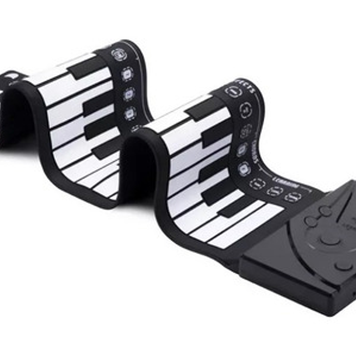 Teclado Piano Musical Para Niños 49 Teclas Flexible Plegable Color Negro 2