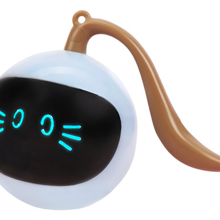 Bola Robot Juguete Gato Eléctrico Interactivo Inteligent Usb Color Blanco 1