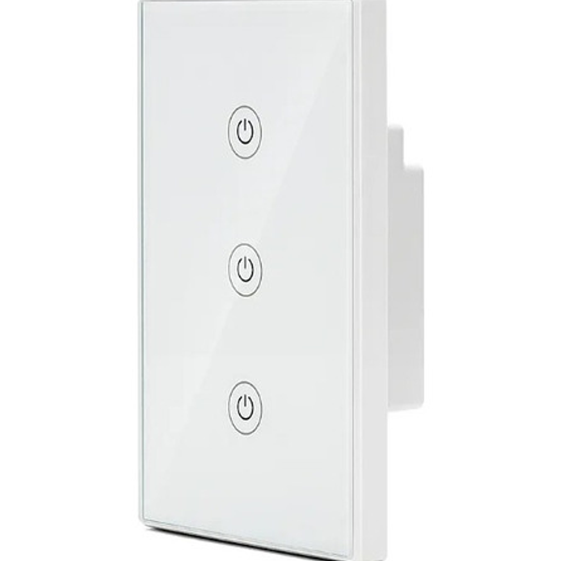 Interruptor De Pared Wifi Touch 3 Canales Alexa Google Color Blanco 1