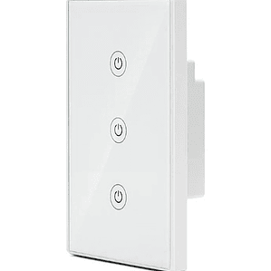 Interruptor De Pared Wifi Touch 3 Canales Alexa Google Color Blanco