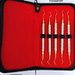Set De 5 Curetas Estilo Gracey Periodoncia Pacard En Estuche Color Dorado - Miniatura 2