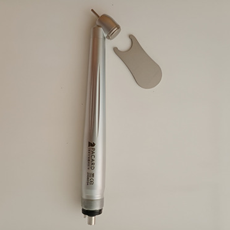 Turbina 45° Dental Pacard Push Posterior Única Super Spray Color Plateado 2