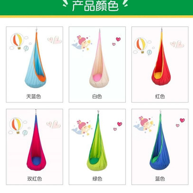 Columpio Sensorial Acolchado Resistente Incluye Anclaje Color Fucsia 3