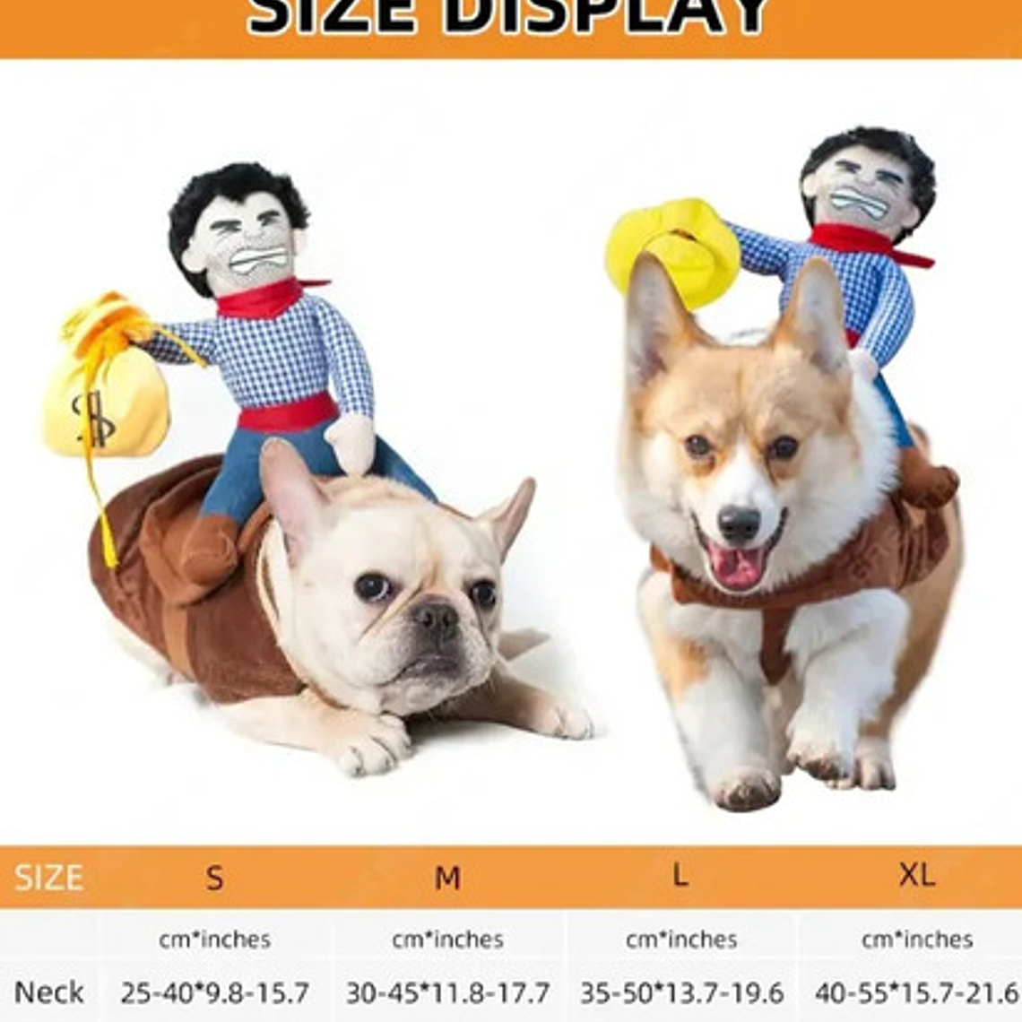 Disfraz Para Perros Y Gatos Con Jinete De Vaquero Dif Tallas 7