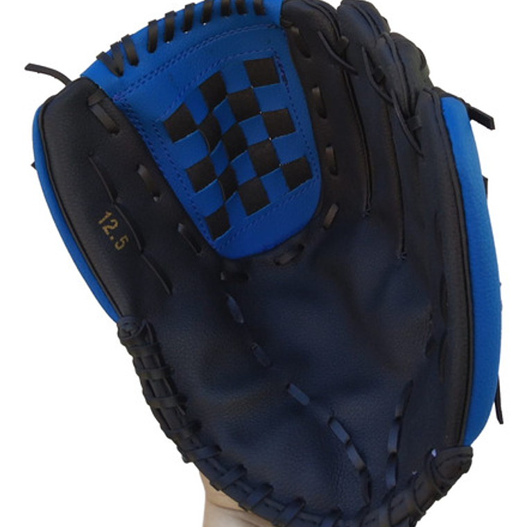 Guante De Beisbol Para Adulto Y Niños Medidas Deporte Color Negro Azul Talla 12,5 Pulgadas 2