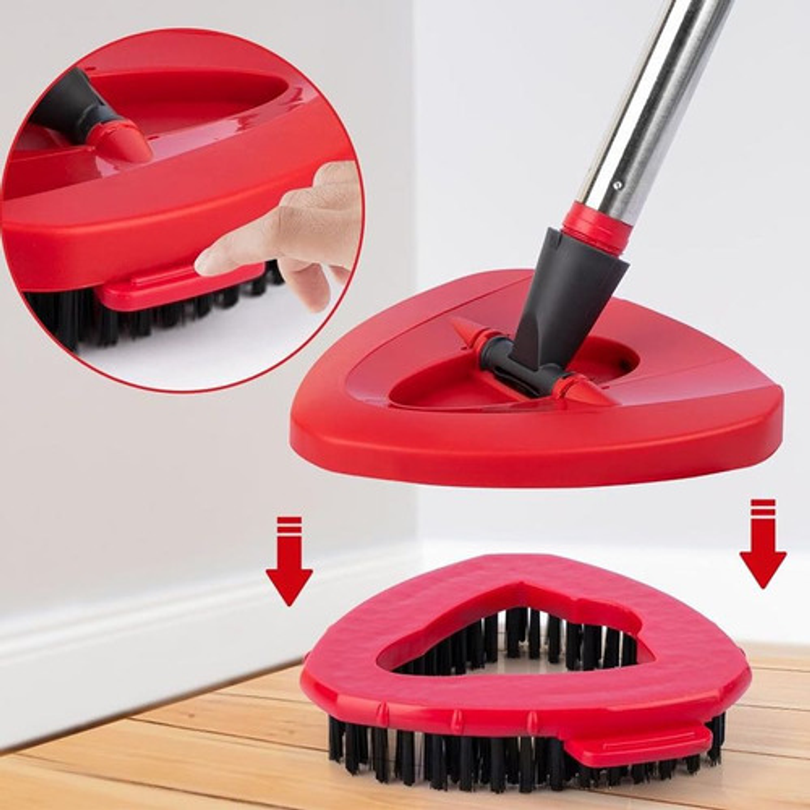 Repuesto Cepillo Mopa Balde Con Pedal Easy Wring & Clean Color Rojo 5