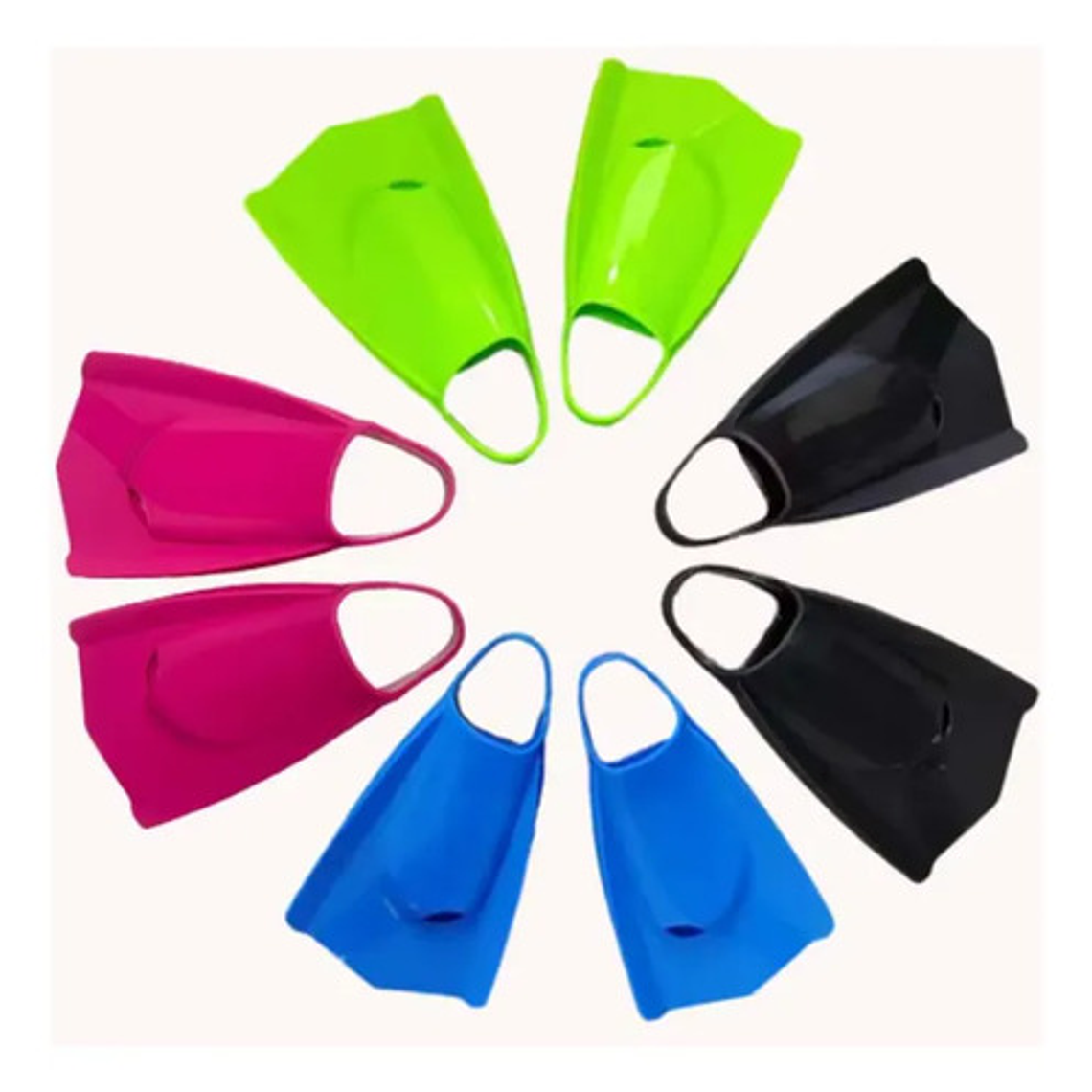 Aletas Natación Cortas Para Entrenamiento Silicona Resistent 36