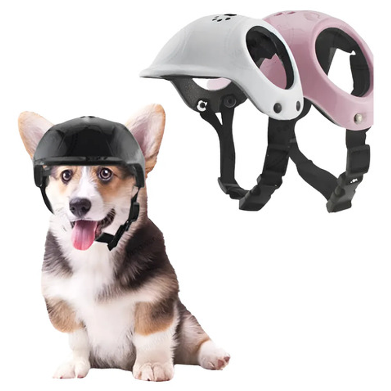 Cascos Para Perros-gatos Uso Moto, Bicicleta Y Protección 1