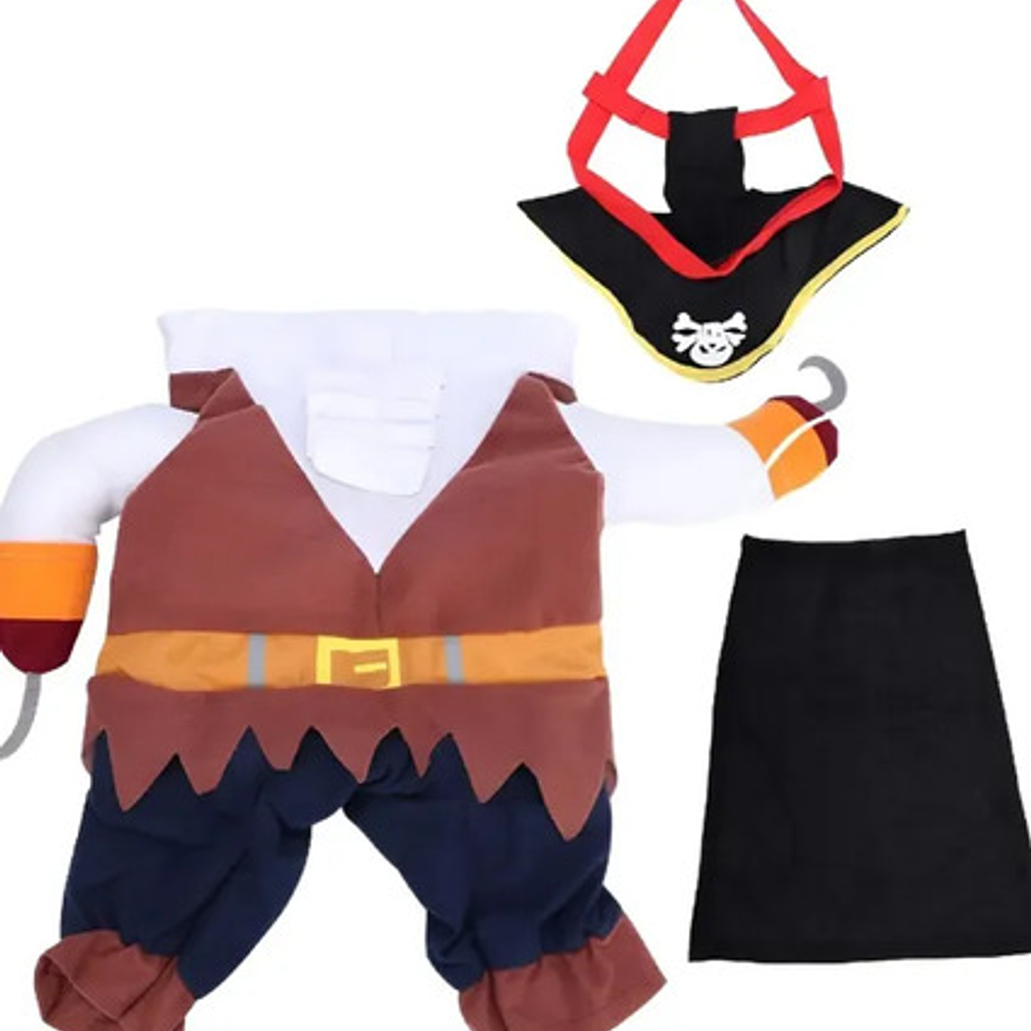 Disfraz Halloween Pirata Para Perro Gato Con Sombrero Y Capa 11