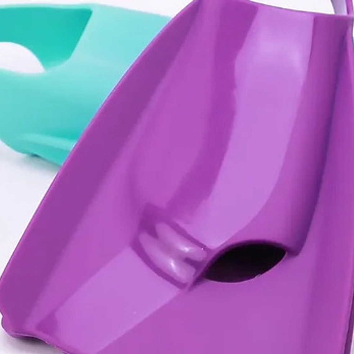 Aletas Natación Cortas Para Entrenamiento Silicona Resistent Color Azul Talle De Las Patas De Rana Número 36-37 3