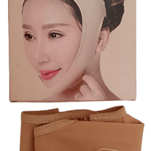 Mentonera Faja Facial Papada Rostro Medidas Flex Recibe Hoy Color Beige Talla L