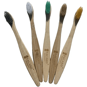 30 Cepillos Dientes Bambú Pacard Niños Cajas Individuales Color Variados Al Azar