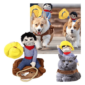 Disfraz Para Perros Y Gatos Con Jinete De Vaquero Dif Tallas Color Talla Xl