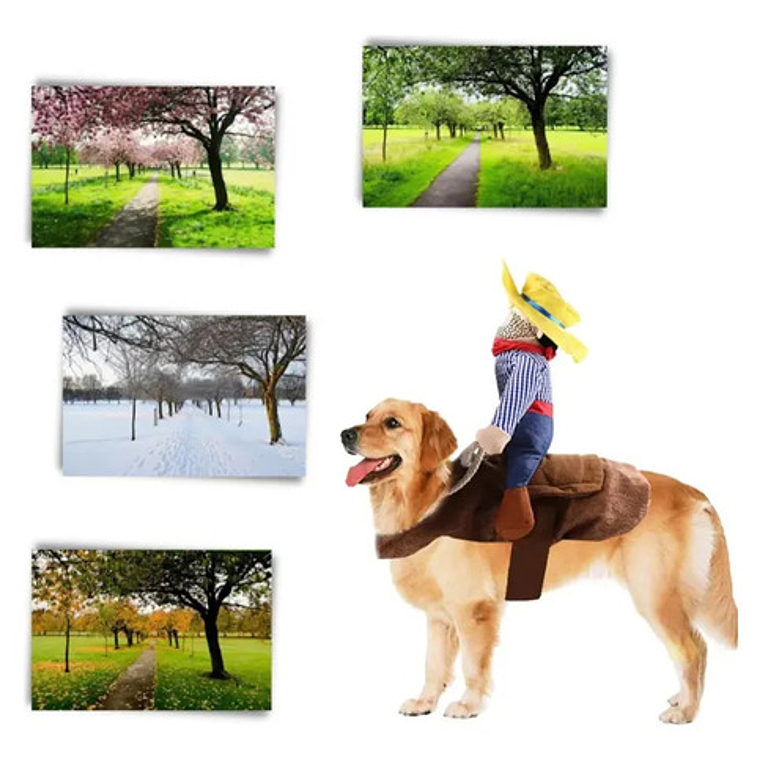 Disfraz Para Perros Y Gatos Con Jinete De Vaquero Dif Tallas Color Talla Xl 2