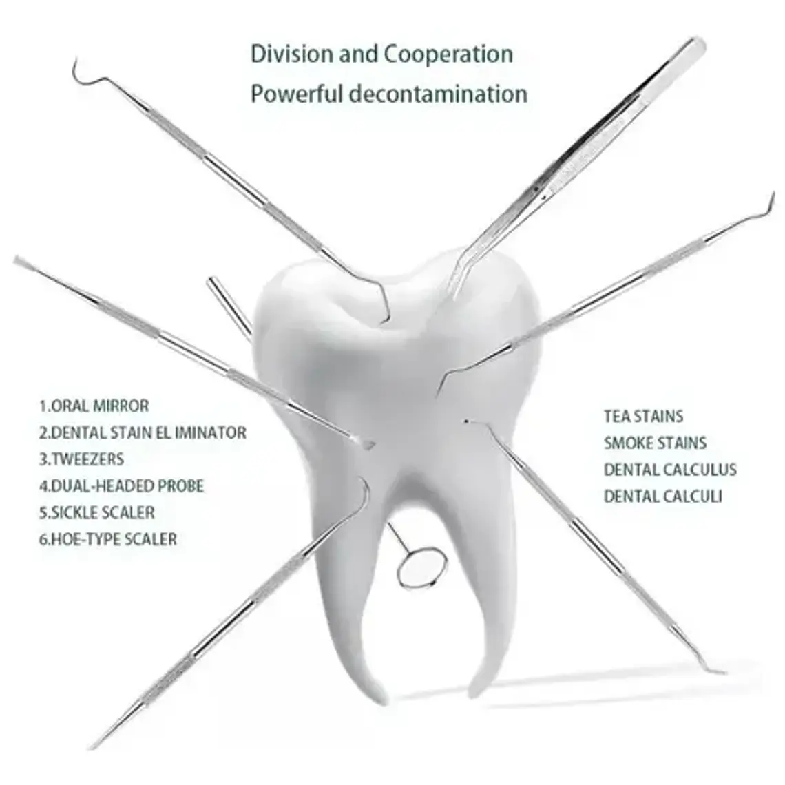 Set Xl Examen Dental Cuchareta Espátulas Y Más 6 Con Estuche Rosa 3