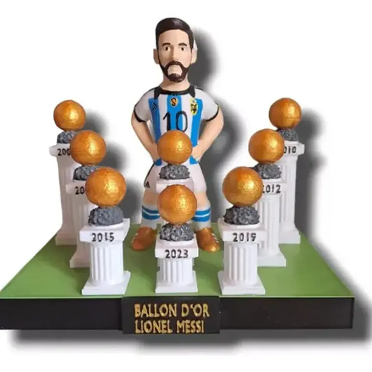 Figura Lio Messi Impreso 3d 8balones Original Made Argentina 1