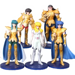Set De 5 Figuras Caballeros Del Zodiaco Articulados Calidad