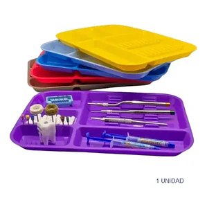 Bandeja Plástica Dental Secciones Calidad Colores 1 Unidad