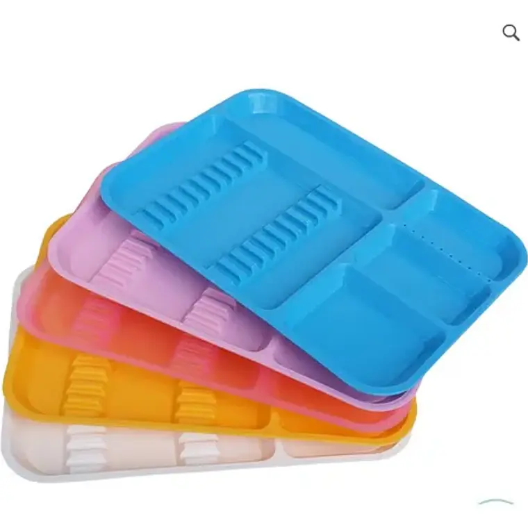 Bandeja Plástica Dental Secciones Calidad Colores 1 Unidad 32