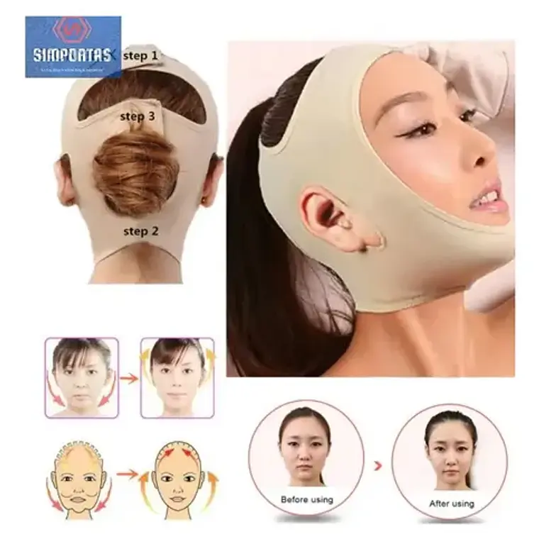 Mentonera Faja Facial 1 Par Original Pacard Caja Bichectomía 6
