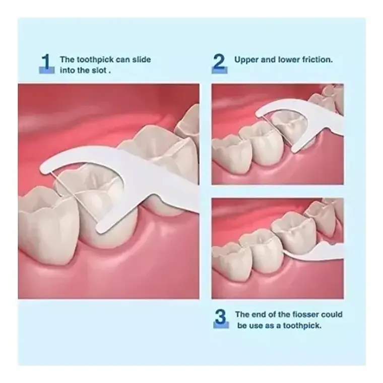 Aplicador Interdental Floss Pick Hilo Dental Y-lin Pack 100u 5