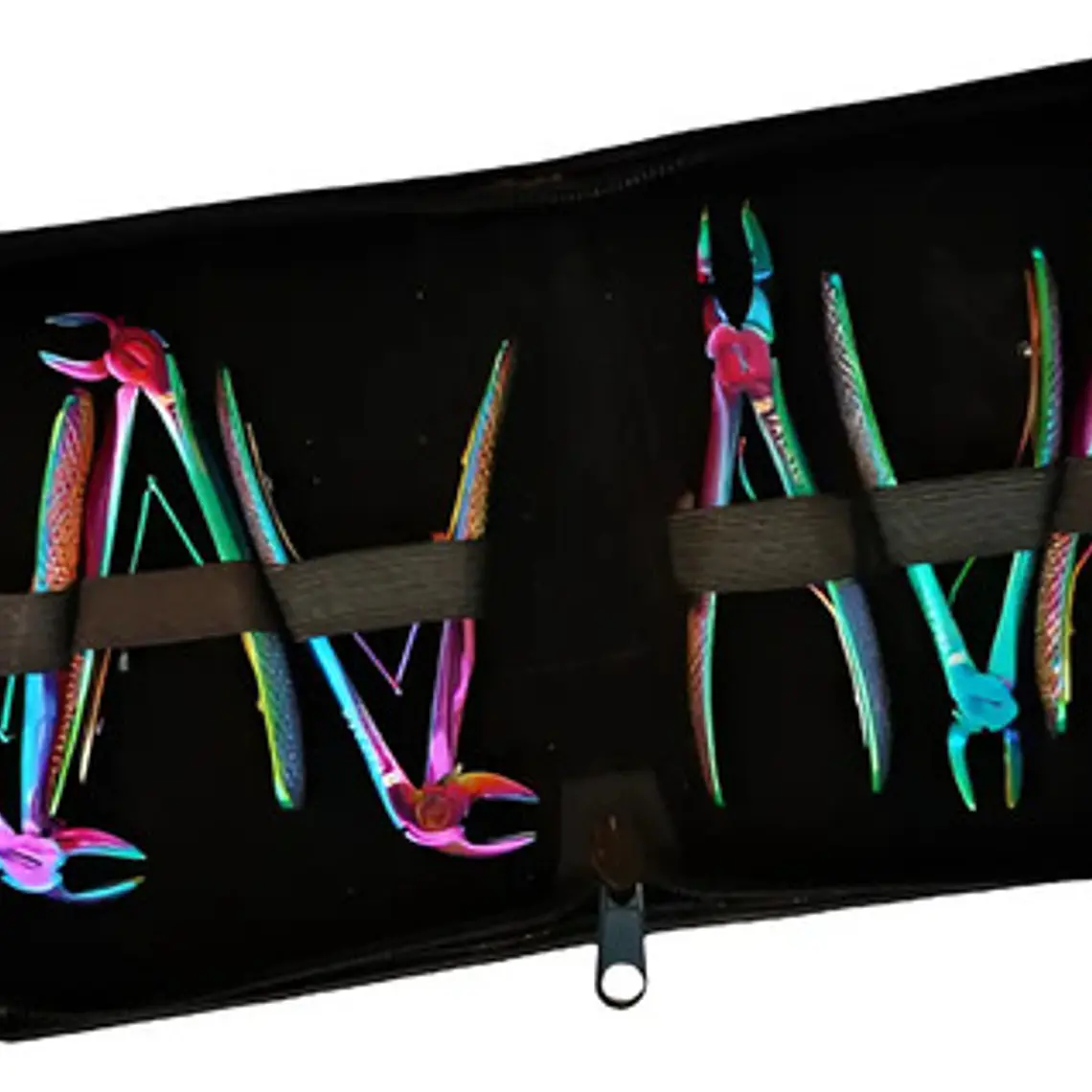 Set Completo Fórceps Pediátricos Arcoiris Pacard Estuche 2