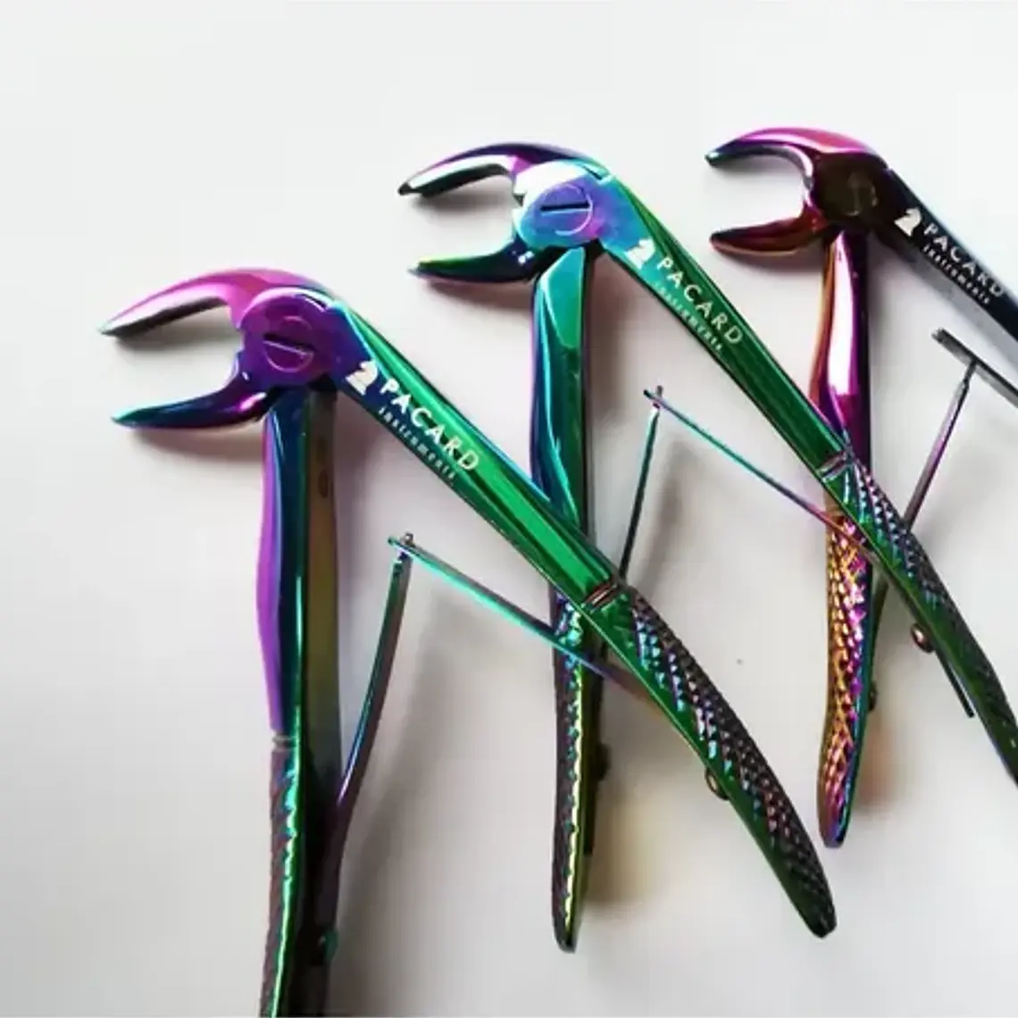 Set Completo Fórceps Pediátricos Arcoiris Pacard Estuche 8