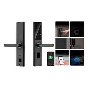 Cerradura Digital Inteligente Wifi, Huella, Alta Seguridad Negro