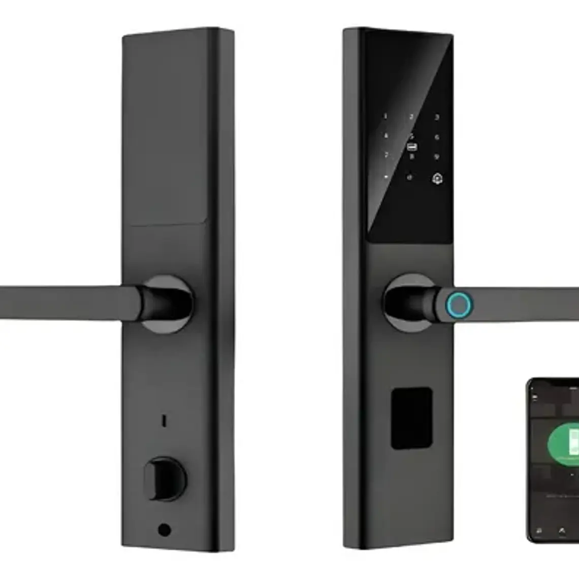 Cerradura Digital Inteligente Wifi, Huella, Alta Seguridad Negro 4