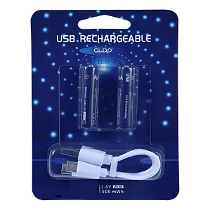 Pack 4 Pilas Únicas N-zinc Recargables Carga Directa +cable 
