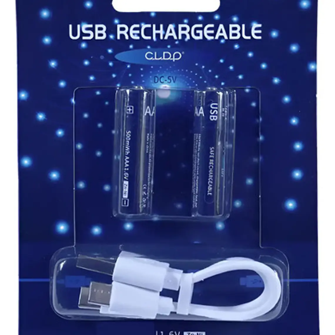 Pack 4 Pilas Únicas N-zinc Recargables Carga Directa +cable  8