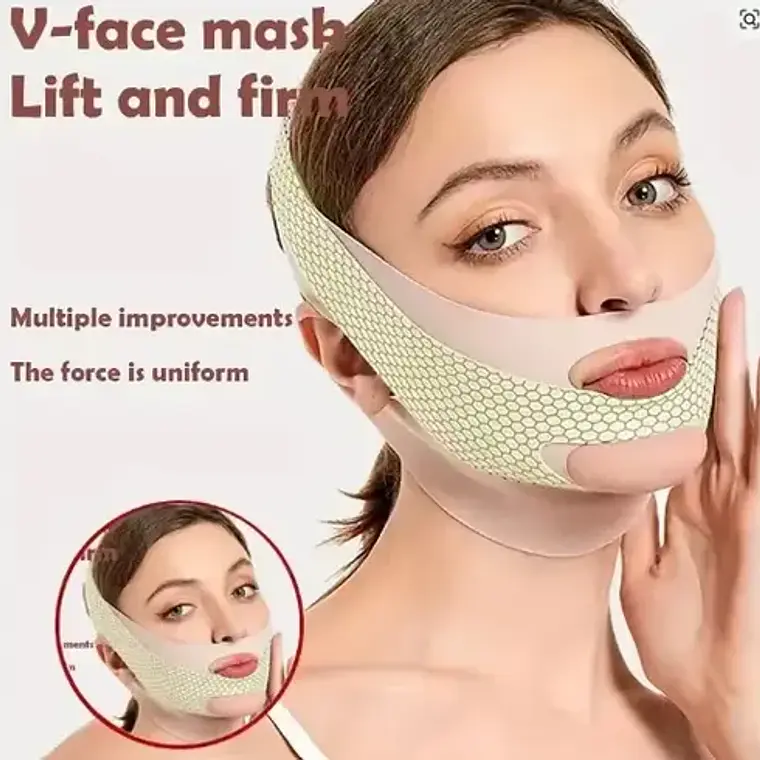 Mentonera Faja Facial Premium Doble Tela Comodidad Completa 14