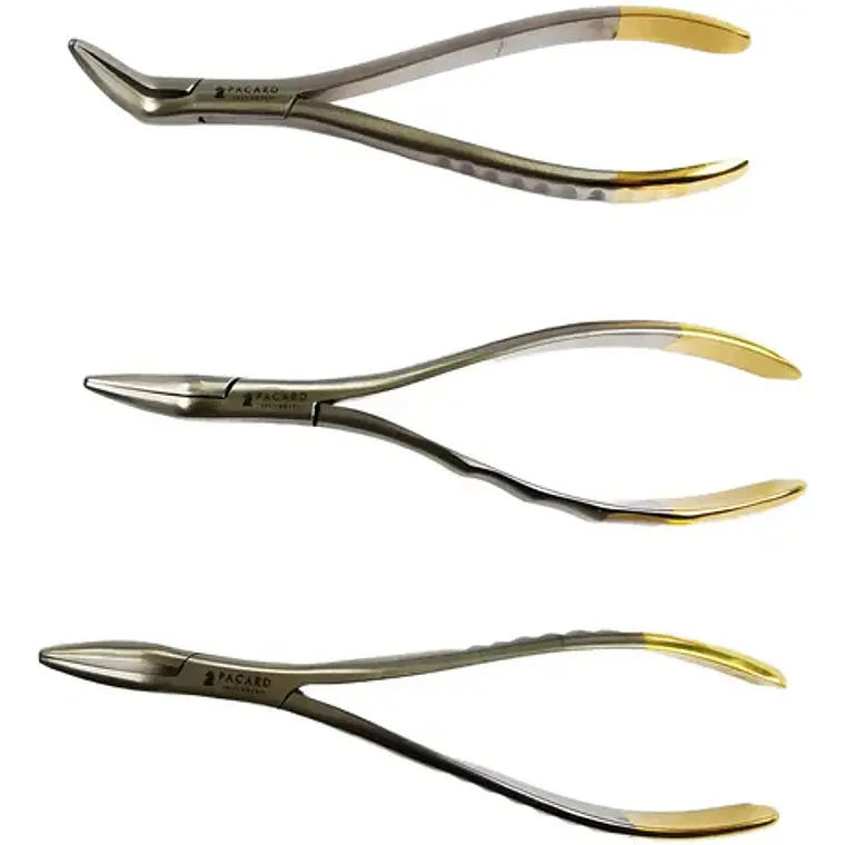 Set 3 Forcep Extracción Raíces Dentales Premium Marca Pacard Extracción Raíces 3