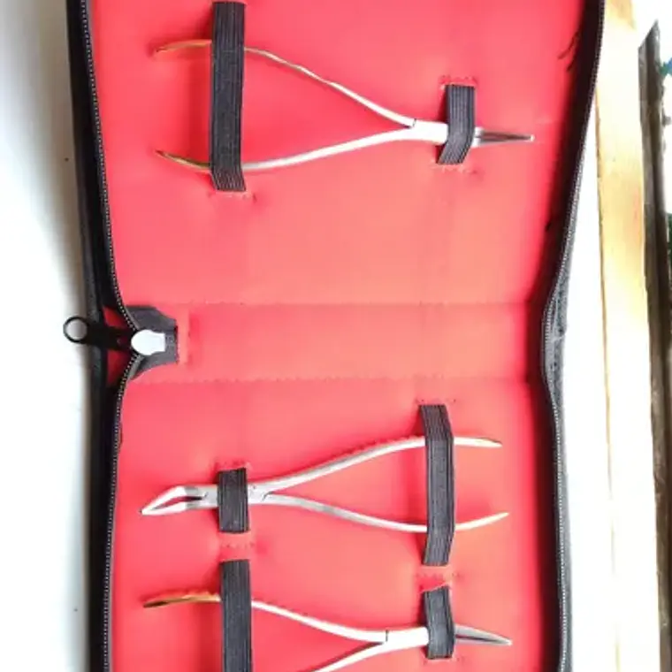 Set 3 Forcep Extracción Raíces Dentales Pacard Mango Dorado 2