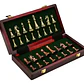 Tablero Ajedrez Deluxe Piezas Metálicas Cobre Y Bronce 29cm - Miniatura 2