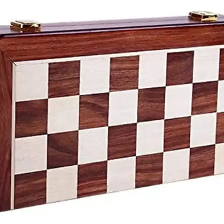 Tablero Ajedrez Deluxe Piezas Metálicas Cobre Y Bronce 29cm 5