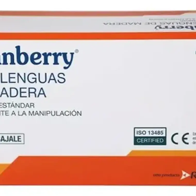 Bajalengua De Madera No Estéril Desechable Cranberry 100 Uds 2