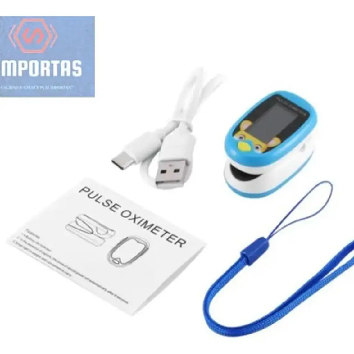 Oximetro De Pulso Usb Pediátrico Saturómetro Recargable Full 10
