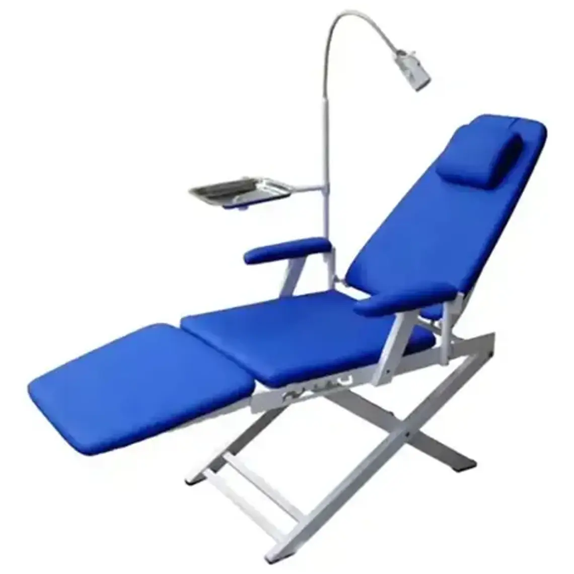 Sillón Dental Portátil Completo Con Luz Resistencia Calidad Color Azul 2