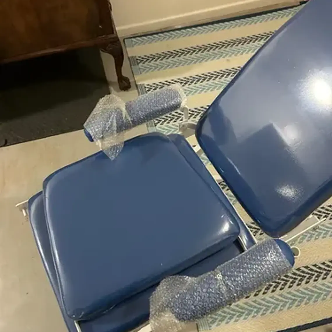Sillón Dental Portátil Completo Con Luz Resistencia Calidad Color Azul 3