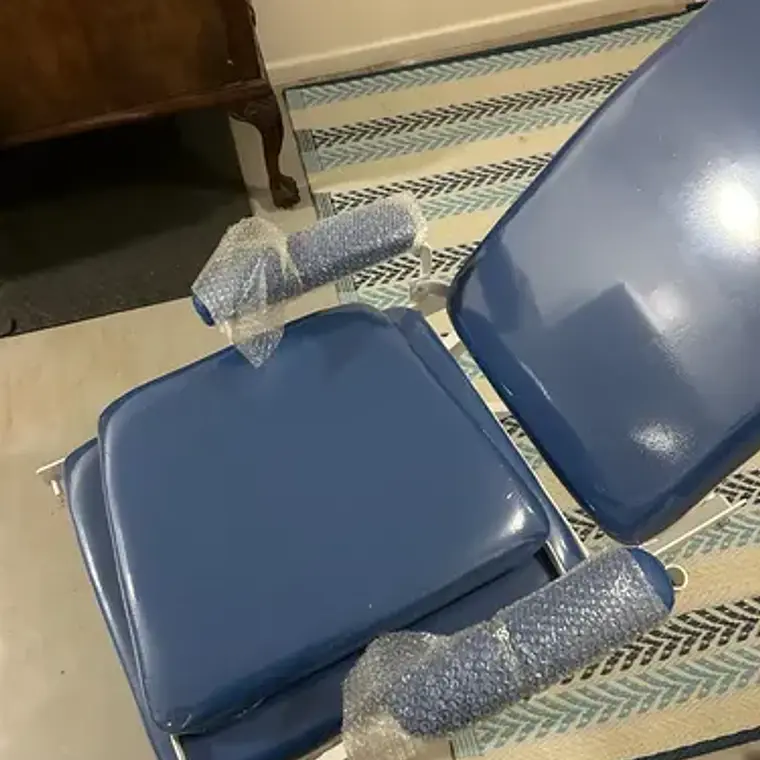 Sillón Dental Portátil Completo Con Luz Resistencia Calidad Color Azul 3