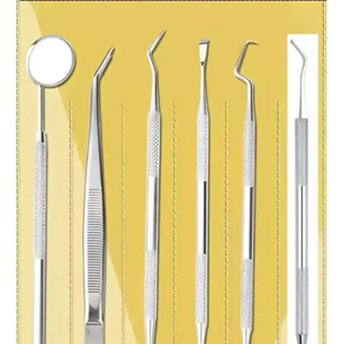 Set Xl Examen Dental 6 Piezas Espejo Pinza Sonda Y Más 1