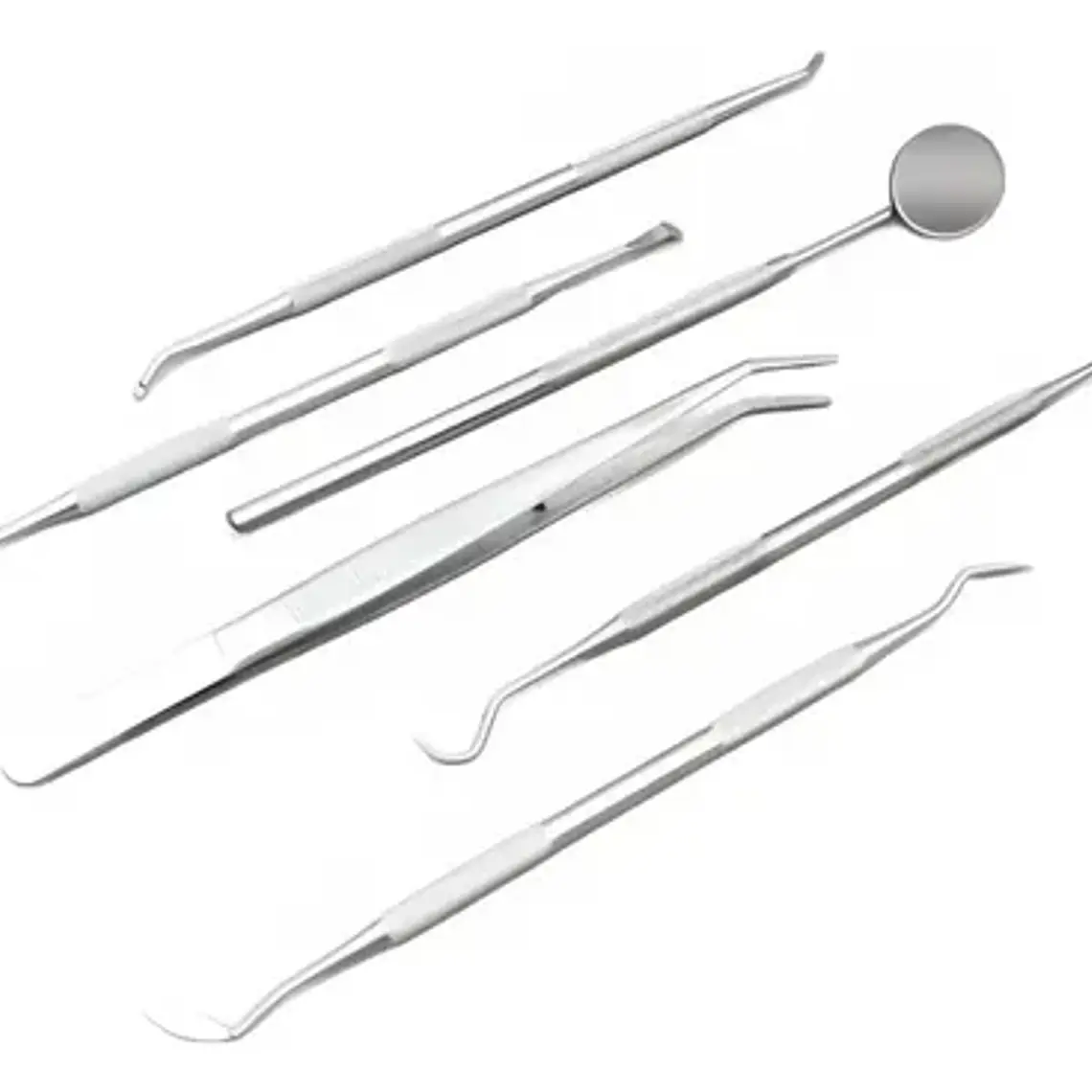 Set Xl Examen Dental 6 Piezas Espejo Pinza Sonda Y Más 2