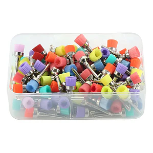 Pack 100 Escobillas Profilaxis Dental Colores En Caja / Flex